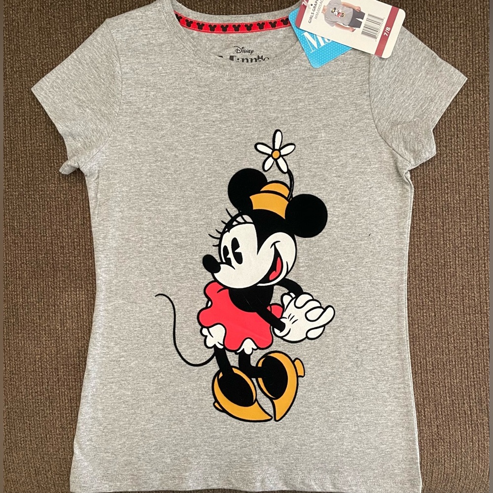 NWT Girl’s Disney Minnie Mouse Short Sleeve Graphic Tee Size 7/8